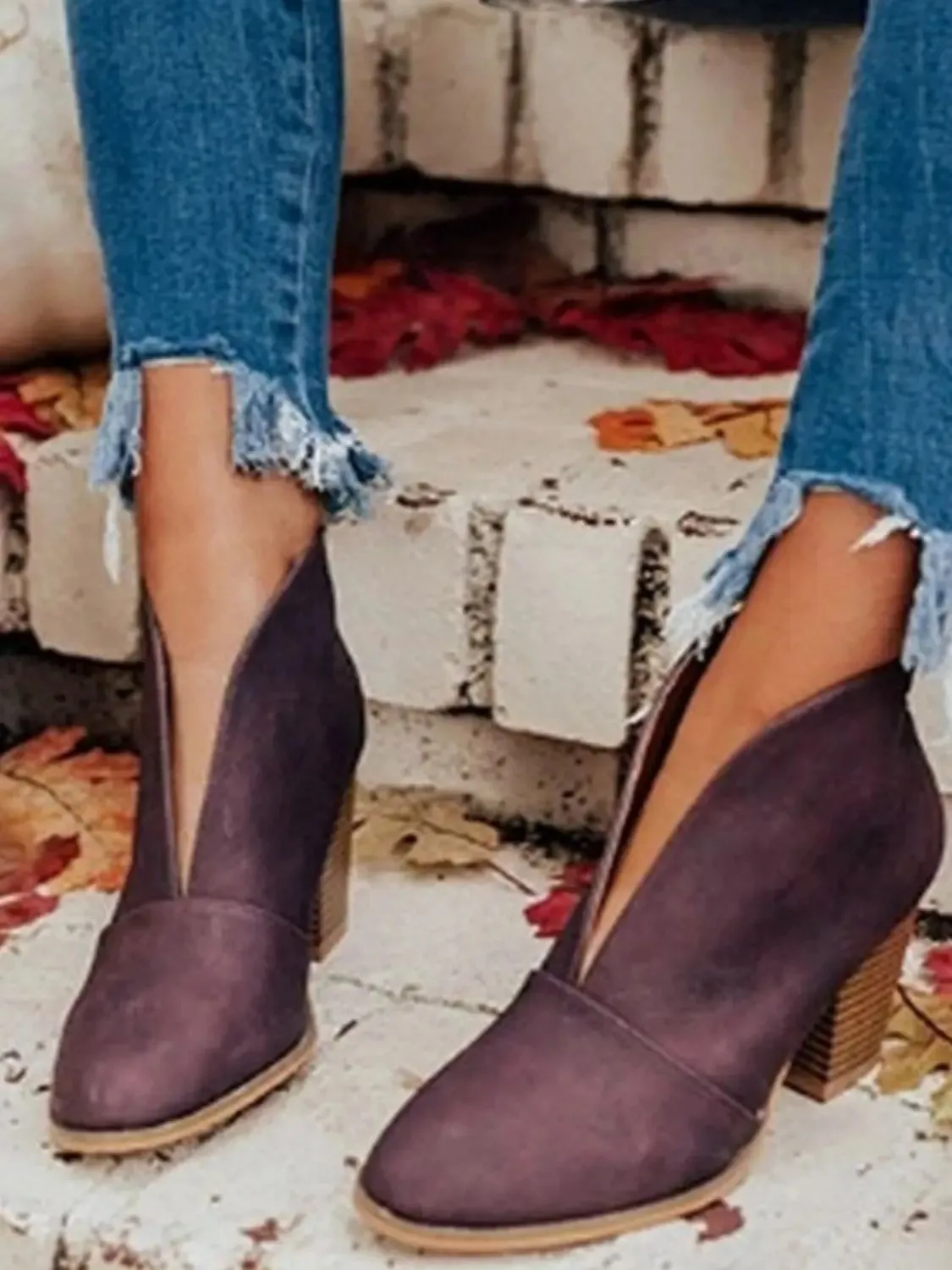 'Dulce' Chunky Heel Ankle Boots