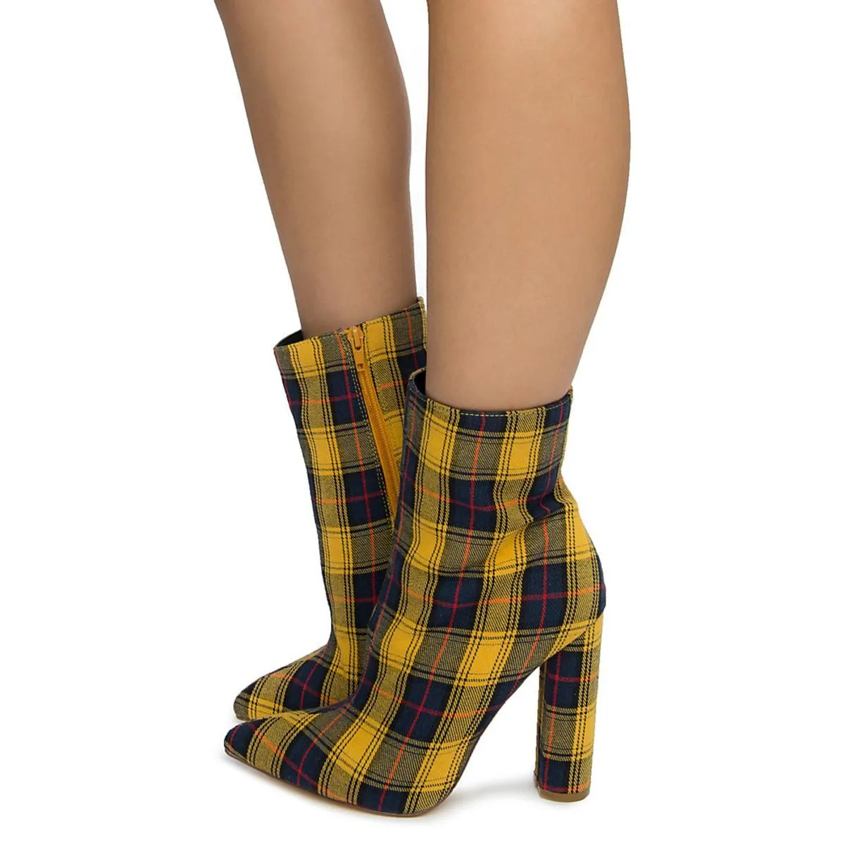 Elaska-5 High heel Ankle boots YELLOW PLARD