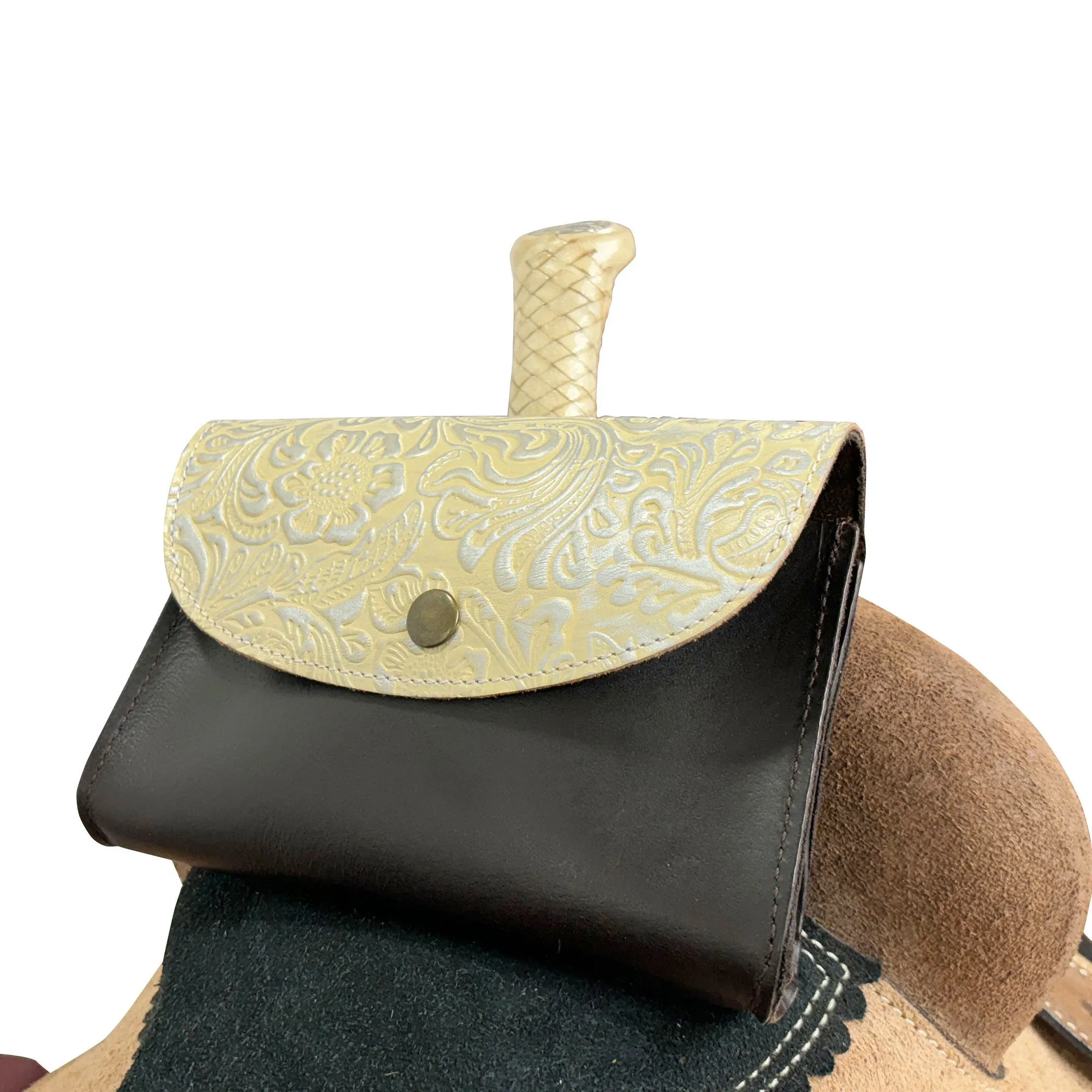 Ethereal Rose Leather Pommel Pouch