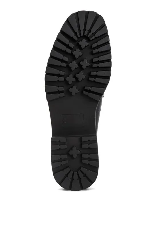 Faux Leather Chunky Loafers