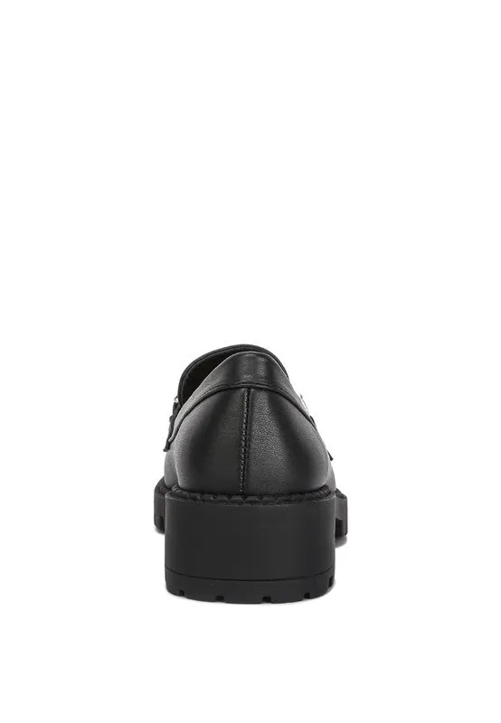 Faux Leather Chunky Loafers