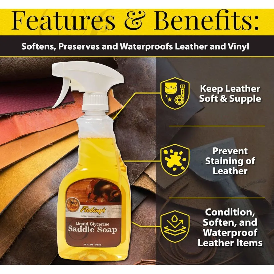 Fiebing’s Leather Saddle Soap- Liquid Glycerine 473ml (16 FL)