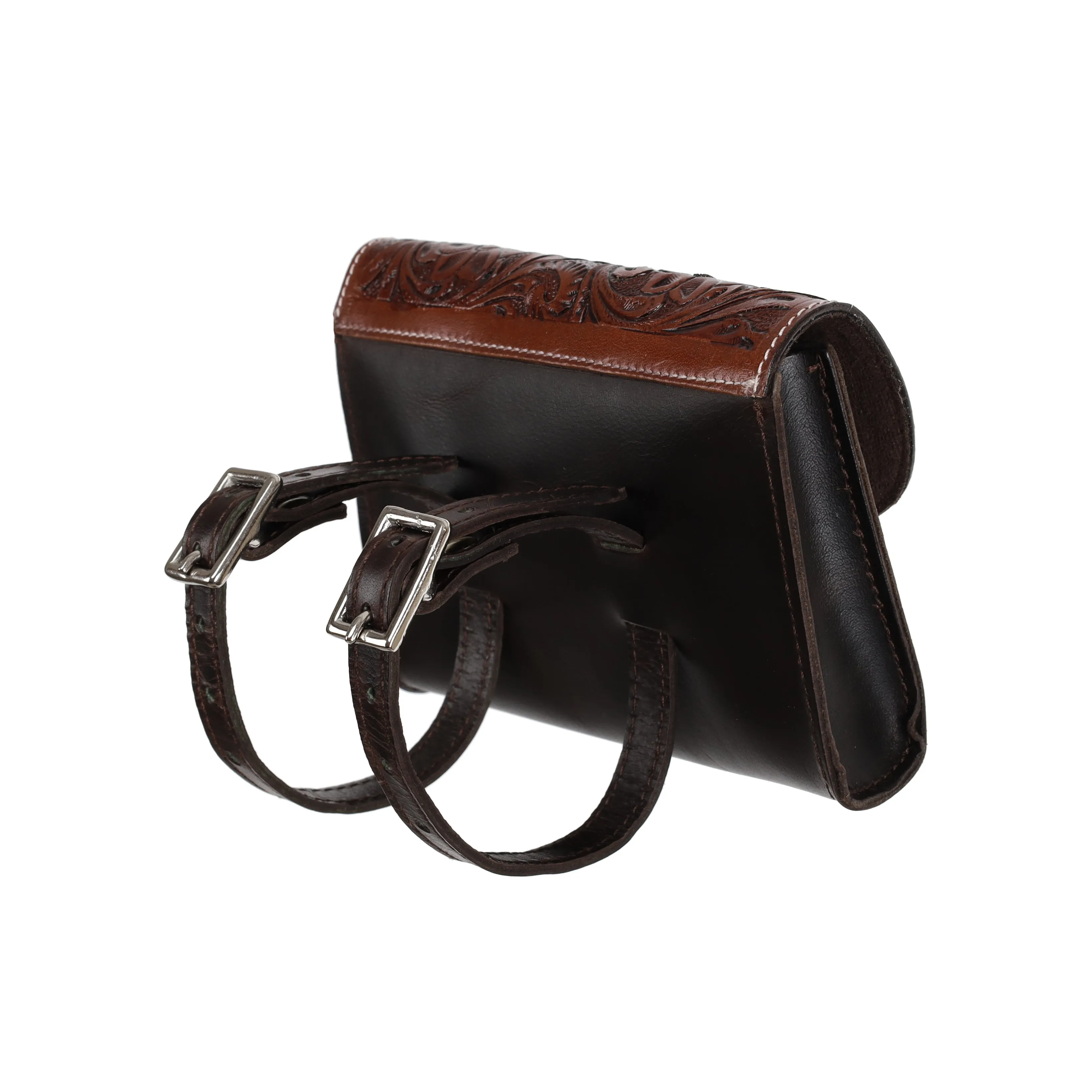 Floral Leather Pommel Pouch