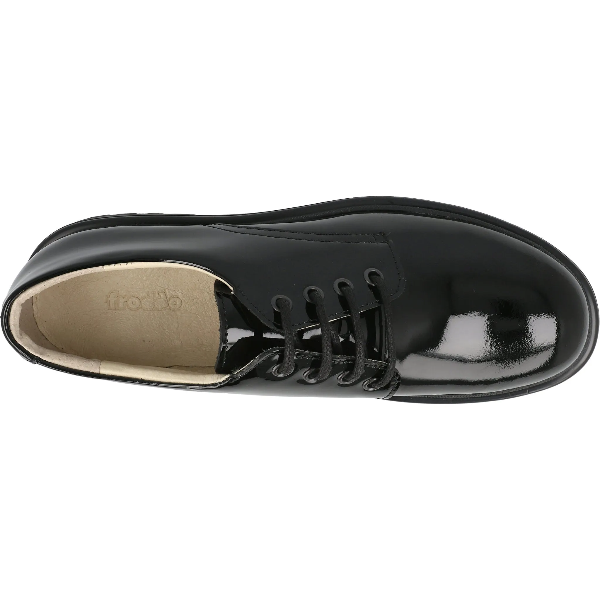 Froddo Lea Black Patent Girls School Shoes
