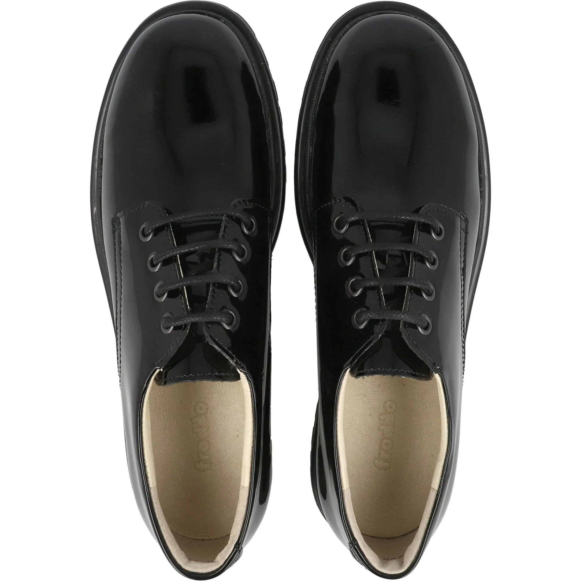Froddo Lea Black Patent Girls School Shoes