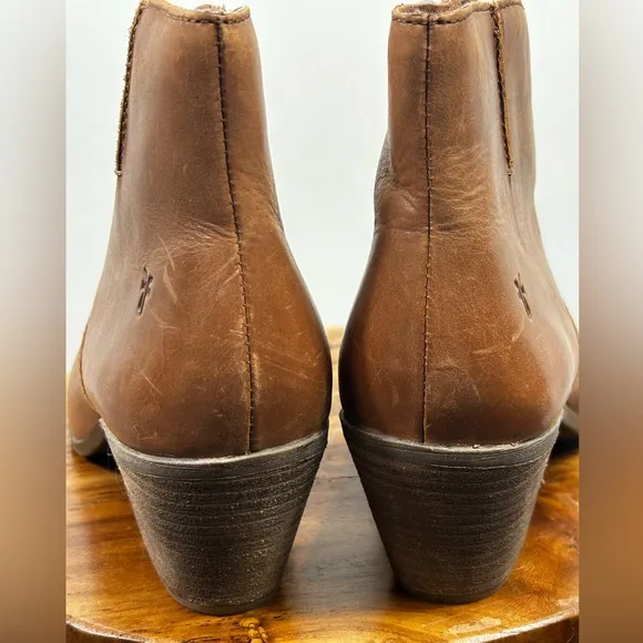 Frye Women’s Boots Jennifer Ankle Booties Brown Leather Size 8.5 M