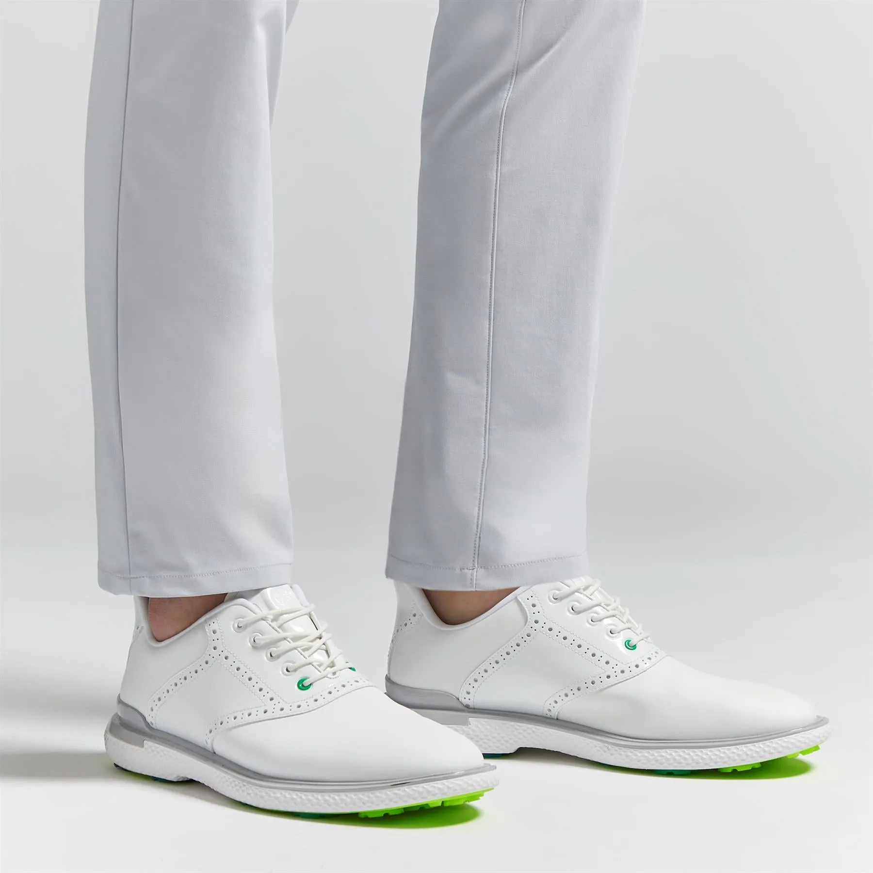 GALLIVAN2R Brogue Saddle Golf Shoes Snow/Nimbus