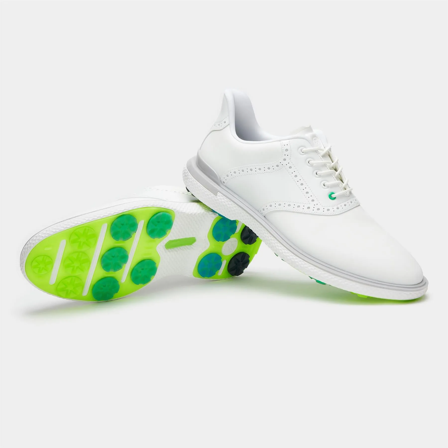 GALLIVAN2R Brogue Saddle Golf Shoes Snow/Nimbus
