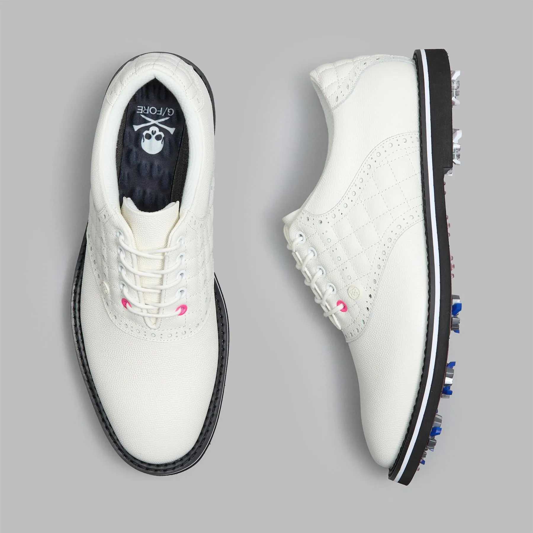GALLIVANTER G/LOCK Leather Saddle Golf Shoes Snow