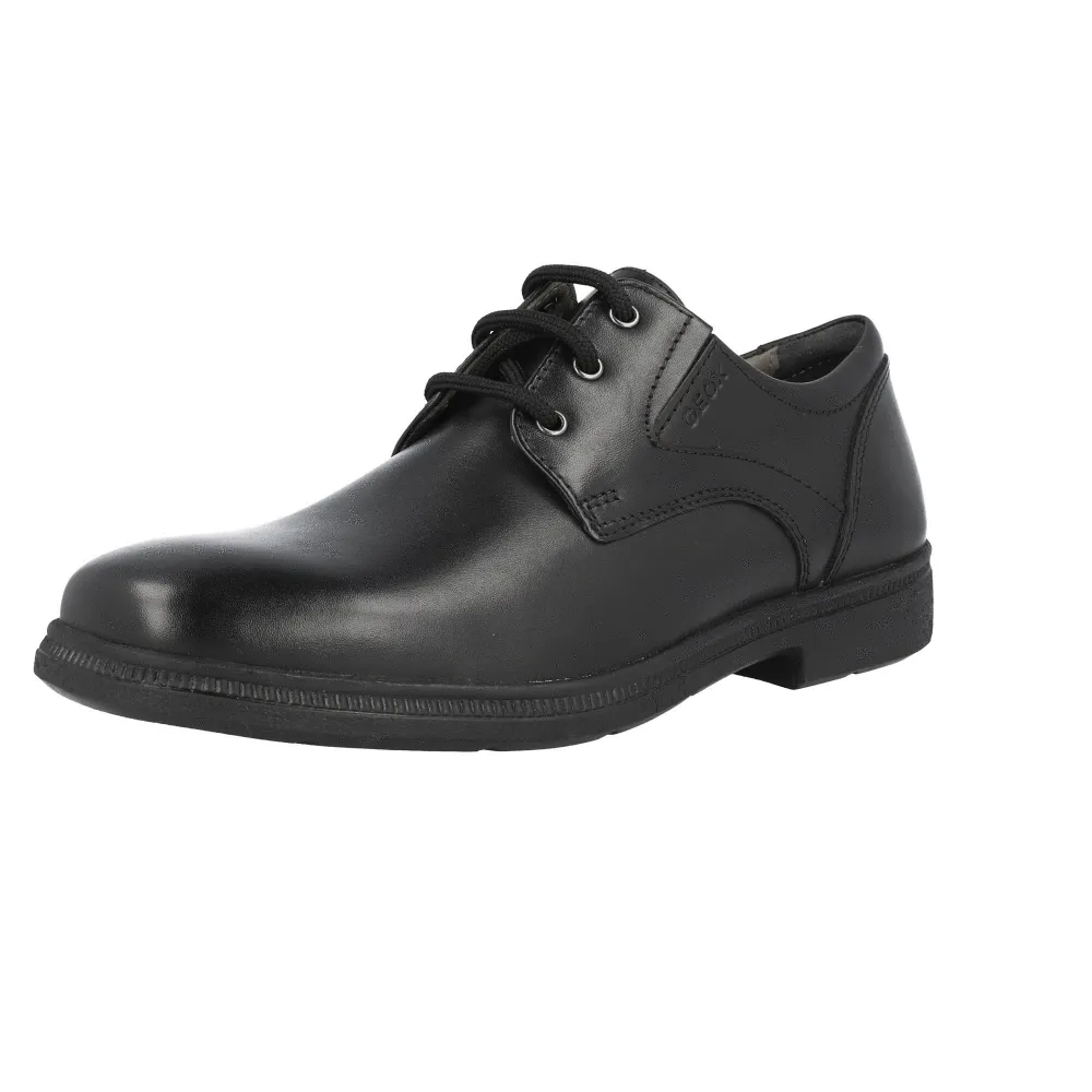 Geox Federico Black Boys School Shoes