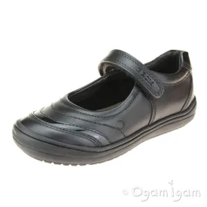 Geox Hadriel Girls Black School Shoe