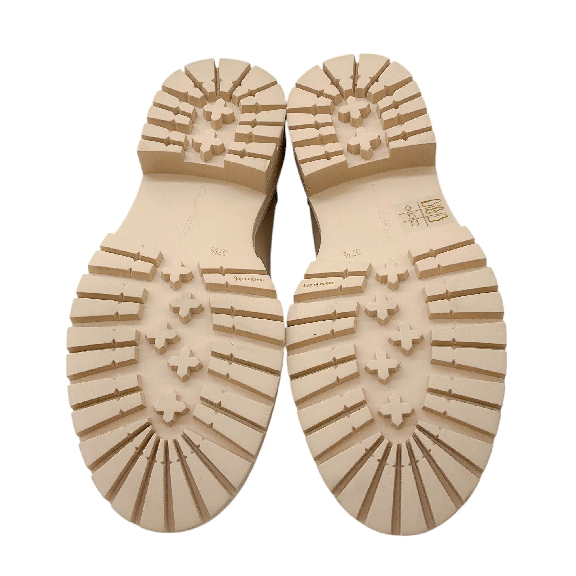 Gianvito Rossi Beige Argo Lug Sole Leather Loafers