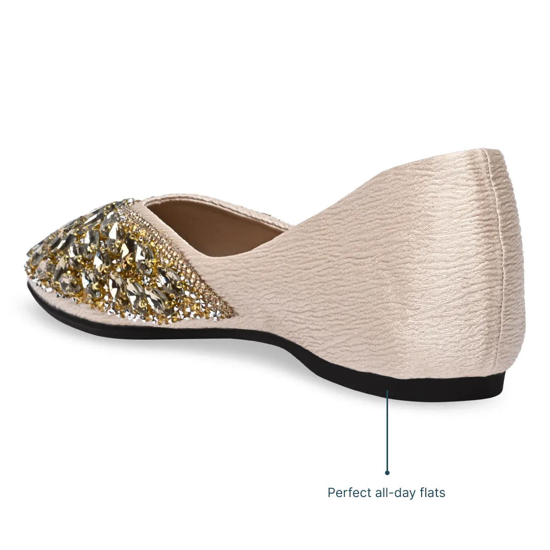 Gold Embellished Inde Ballerina