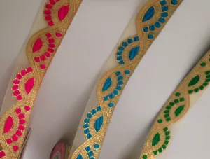 Gold Lace Ribbon - Various Colours