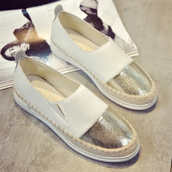 Gold Penguin Loafers