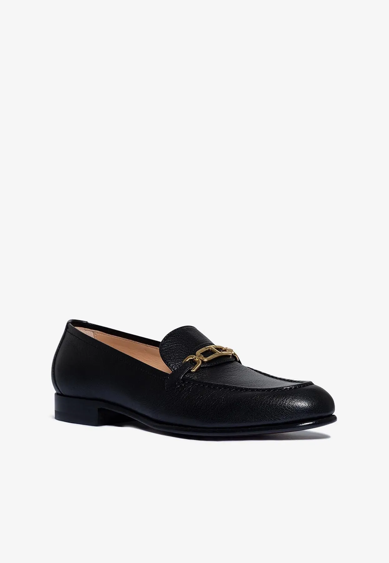 Grained Leather Loafers