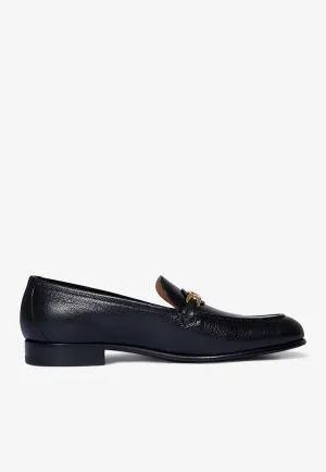 Grained Leather Loafers