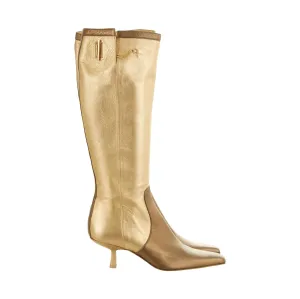 Gucci Gold Knee High Boots