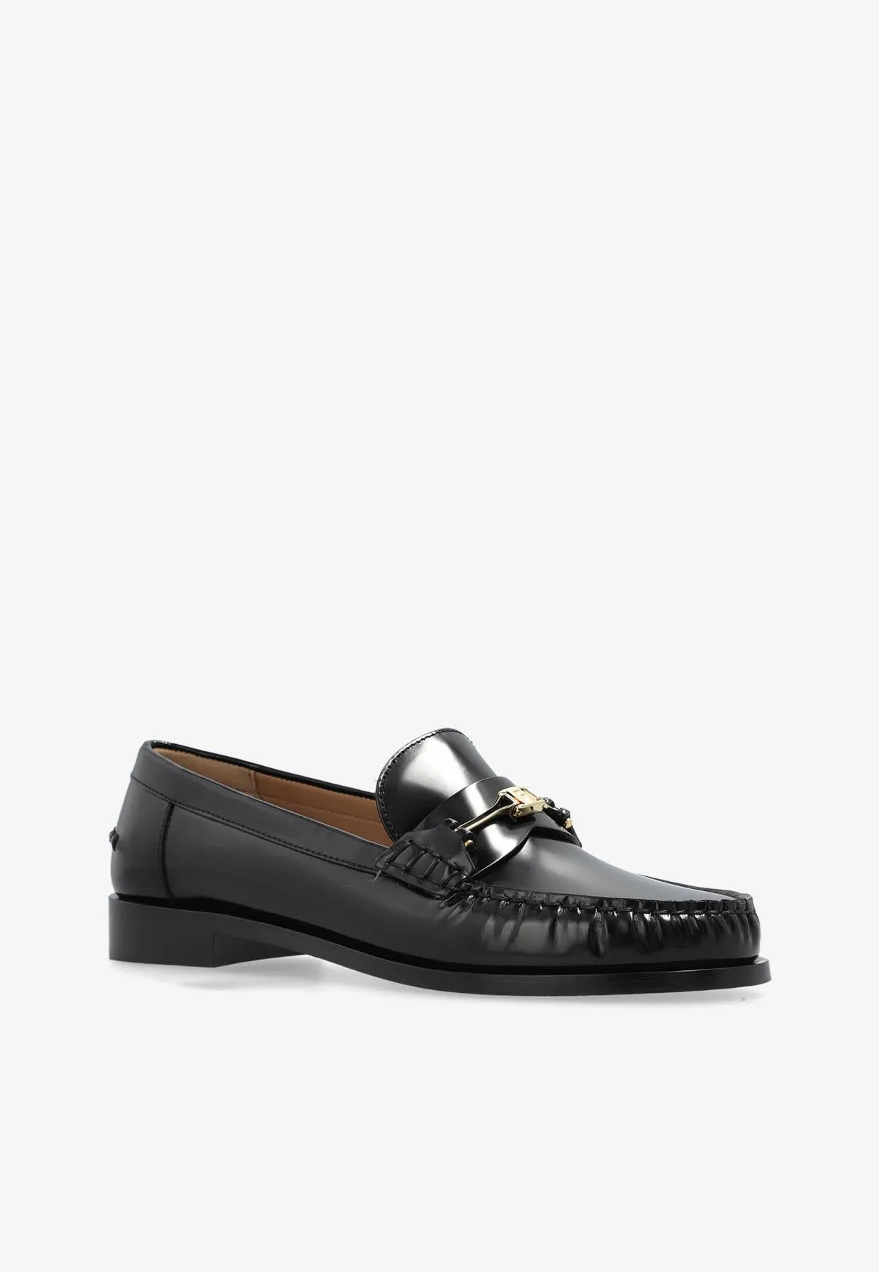 Harry F-Buckle Leather Loafers