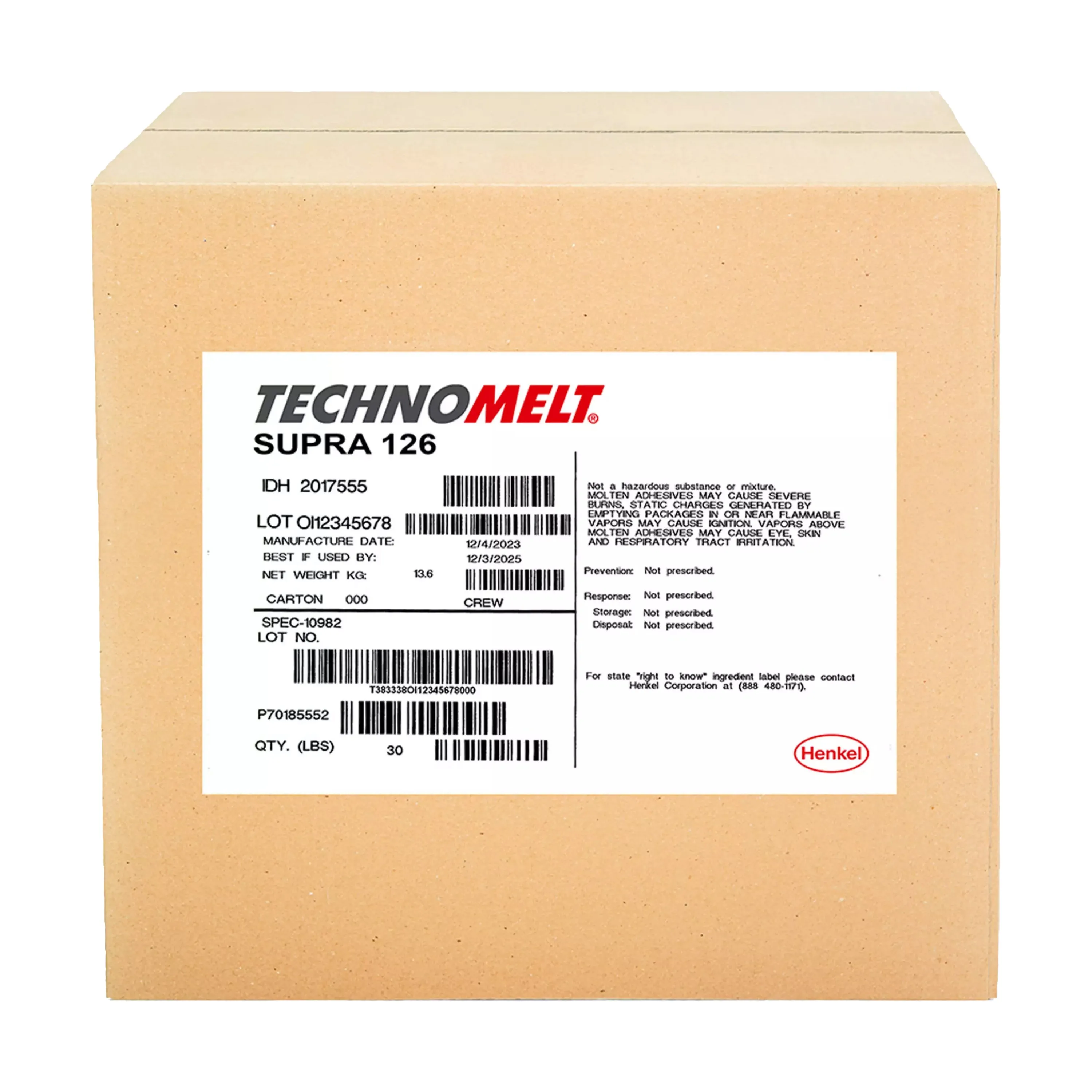 Henkel Technomelt Supra 126 Packaging Hot Melt