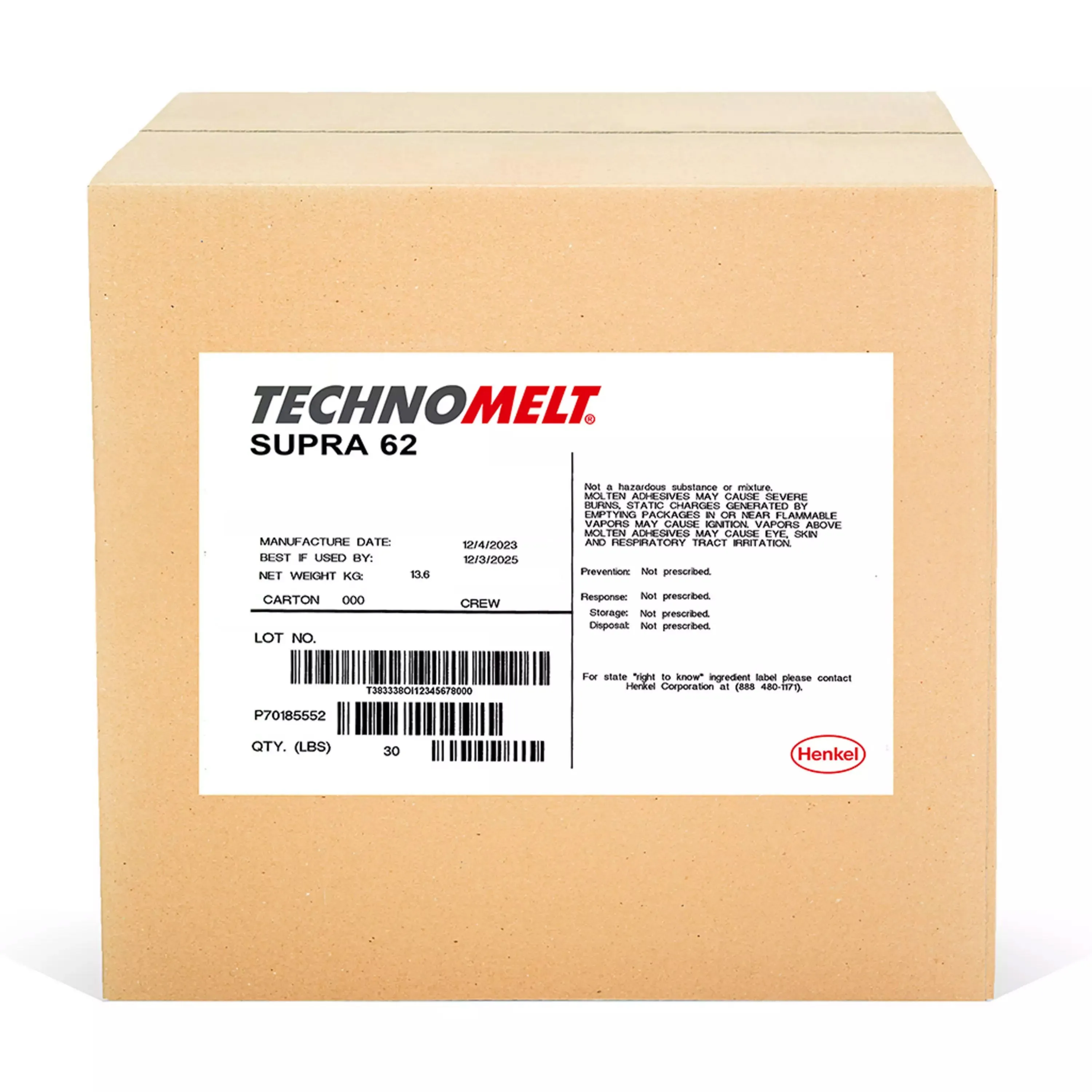 Henkel Technomelt Supra 62 Packaging Hot Melt