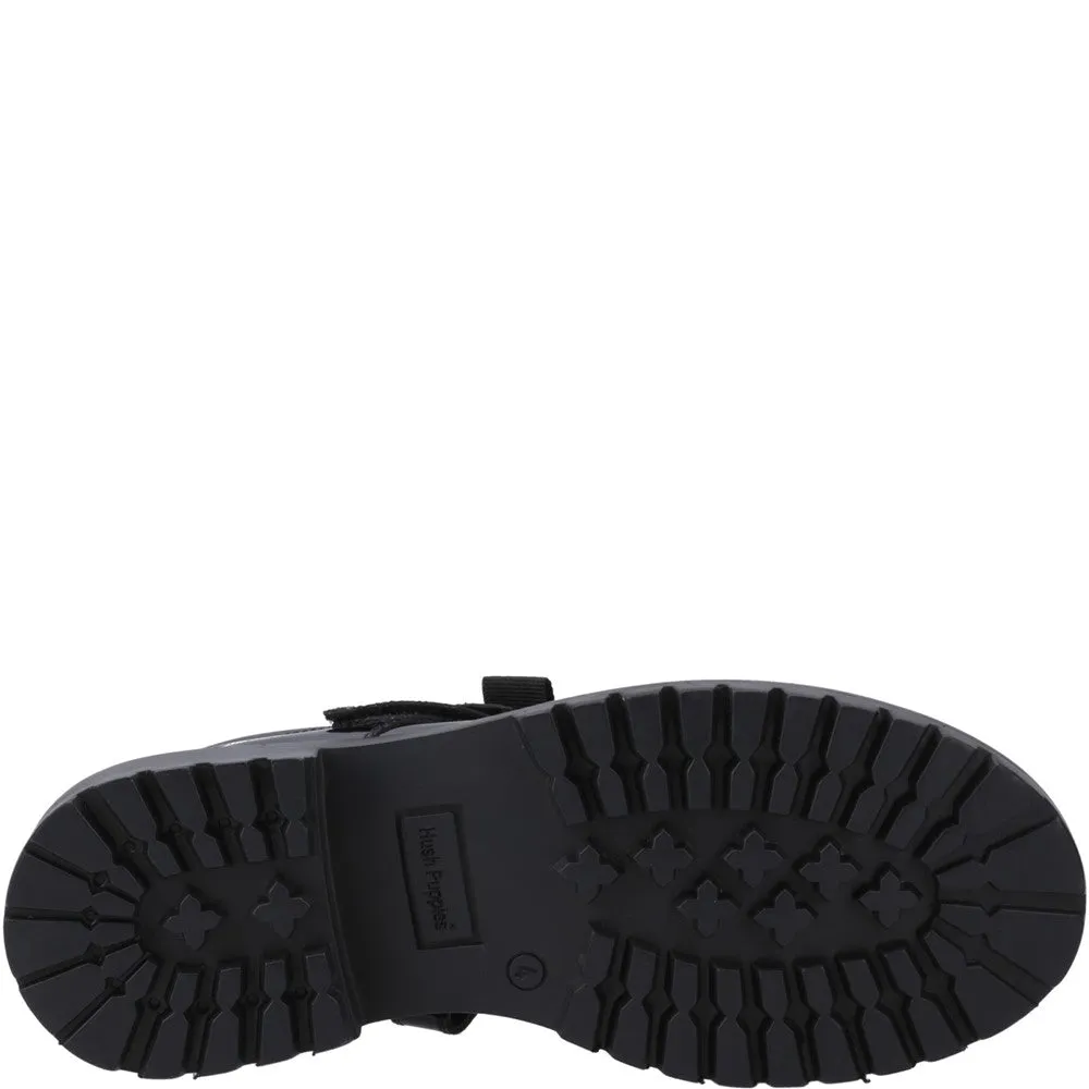 Hush Puppies Astrid Bow Patent Senior School Shoes