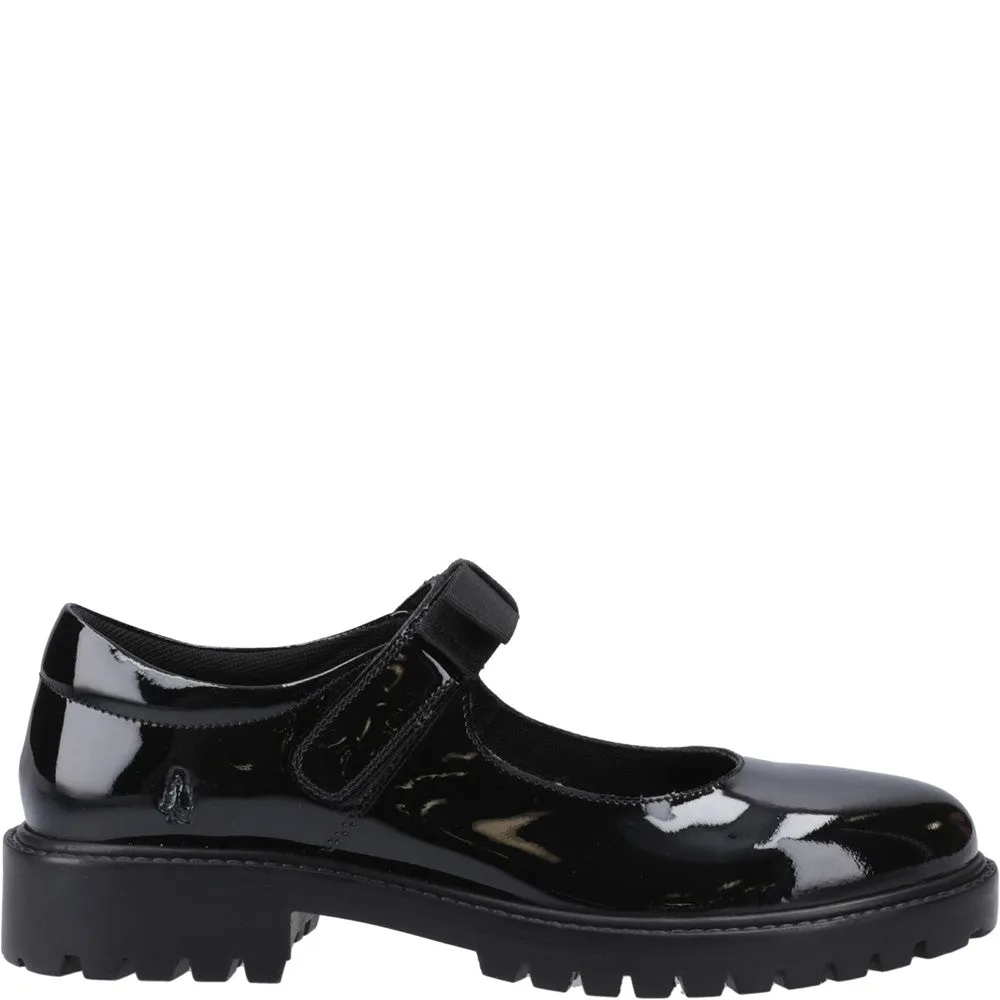Hush Puppies Astrid Bow Patent Senior School Shoes