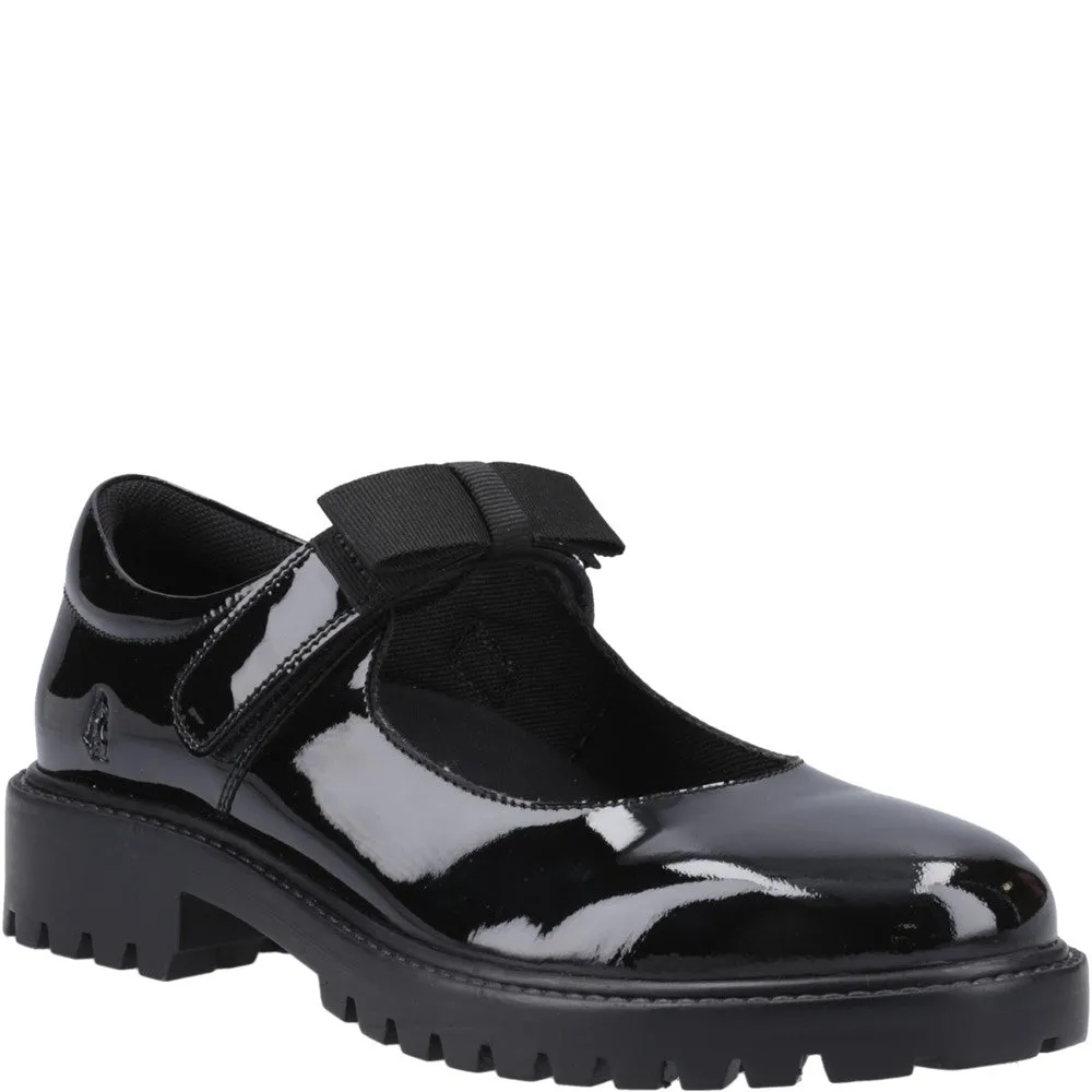 Hush Puppies Astrid Bow Patent XL Senior School Shoes