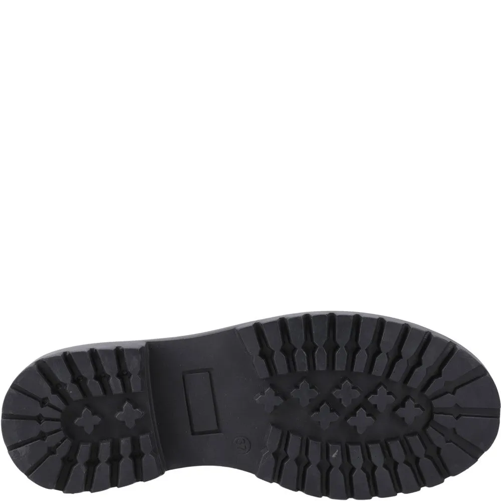 Hush Puppies Aubrey Lace Up Patent Junior School Shoes