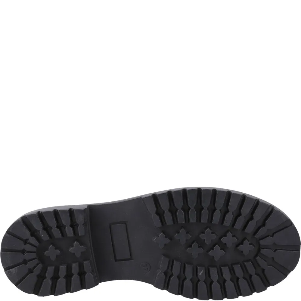 Hush Puppies Aubrey Lace Up Patent XL Senior School Shoes