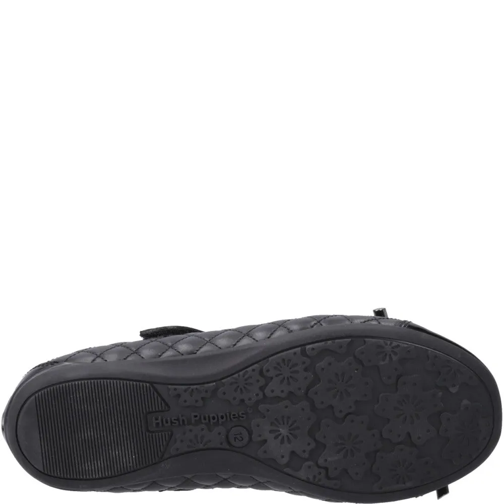 Hush Puppies Lottie Quilt Ballerina Junior School Shoes
