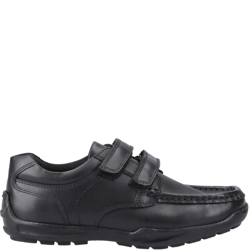Hush Puppies Maddox Touch Fastening Junior School Shoes