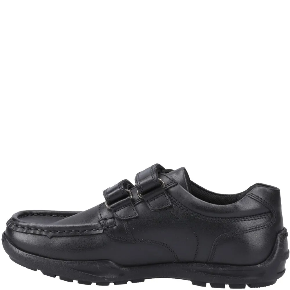 Hush Puppies Maddox Touch Fastening Junior School Shoes
