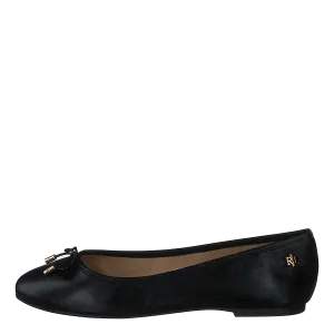 Jayna Leather Flat Black
