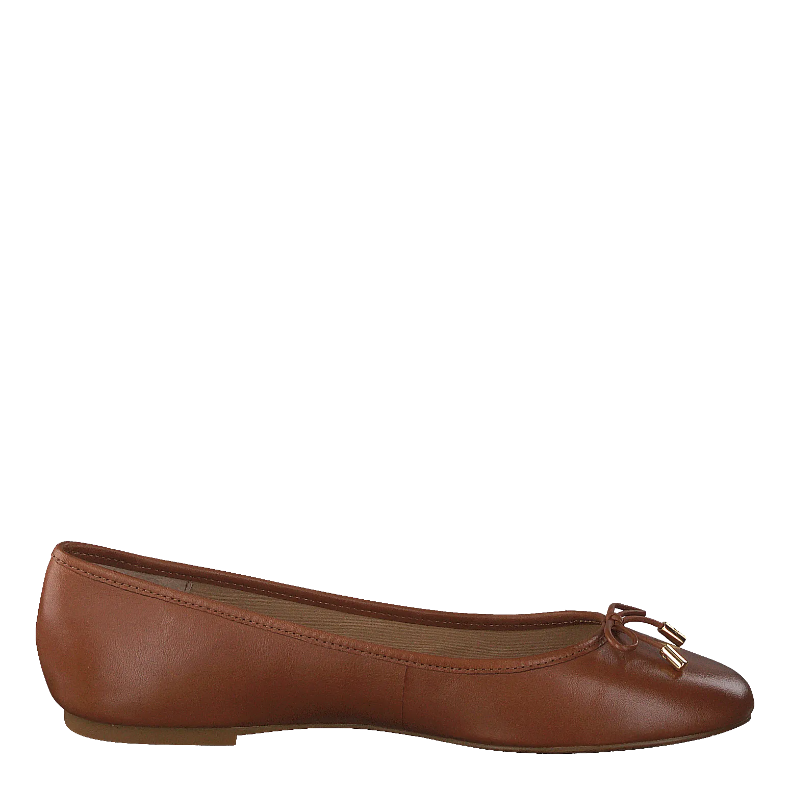 Jayna Leather Flat Deep Saddle Tan