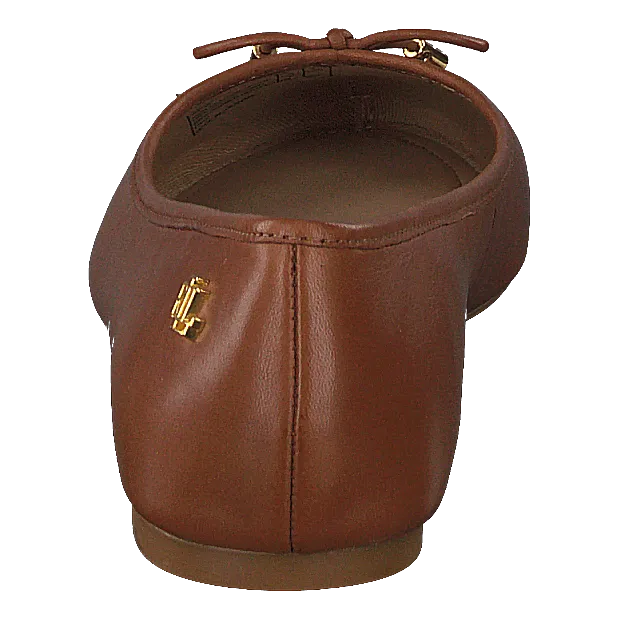 Jayna Leather Flat Deep Saddle Tan