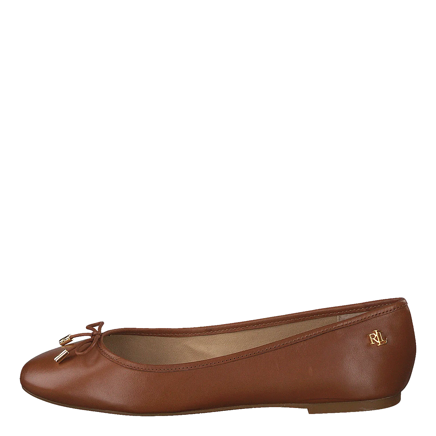Jayna Leather Flat Deep Saddle Tan