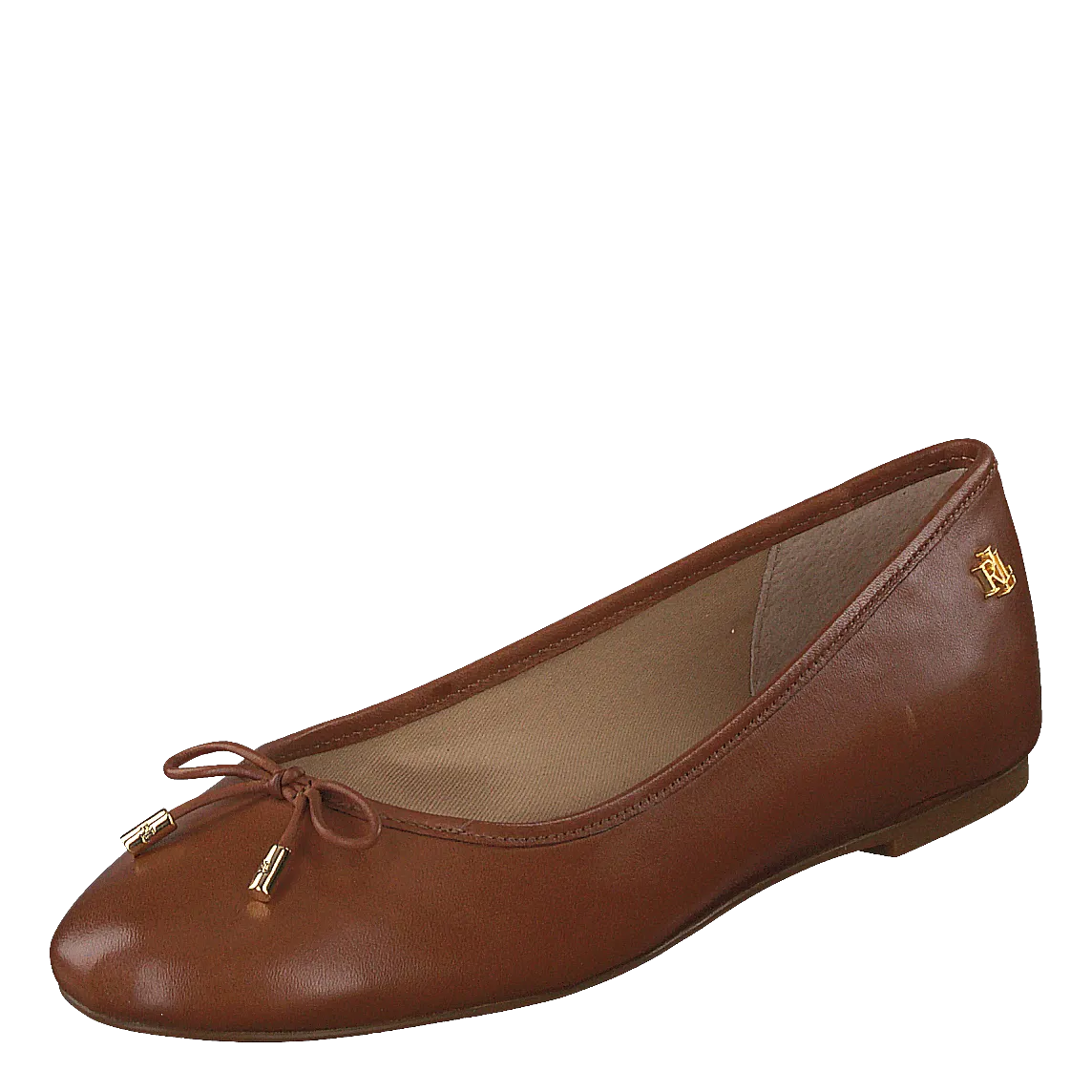 Jayna Leather Flat Deep Saddle Tan