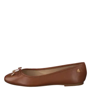 Jayna Leather Flat Deep Saddle Tan
