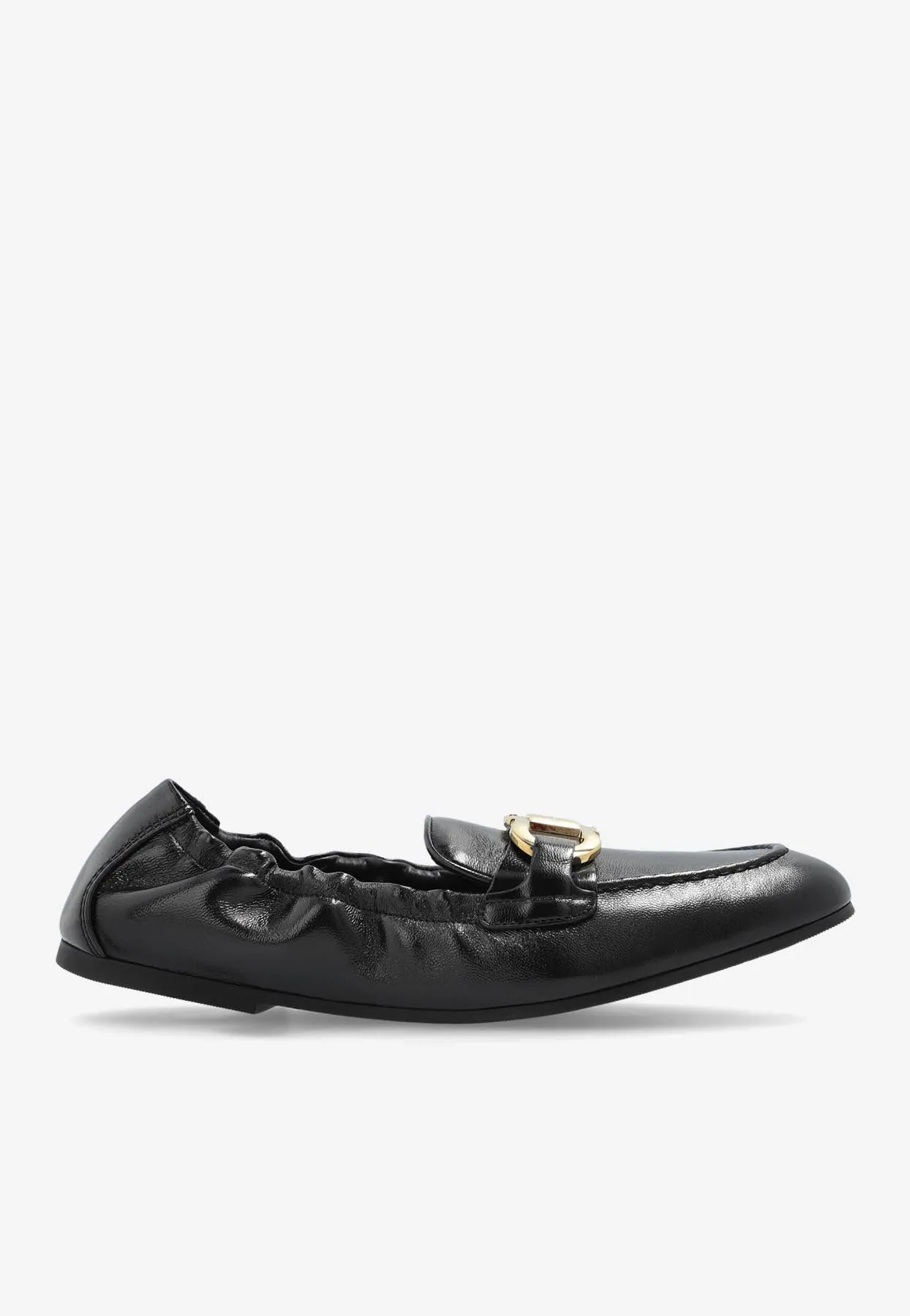 Jodie Elasticated Leather Loafers