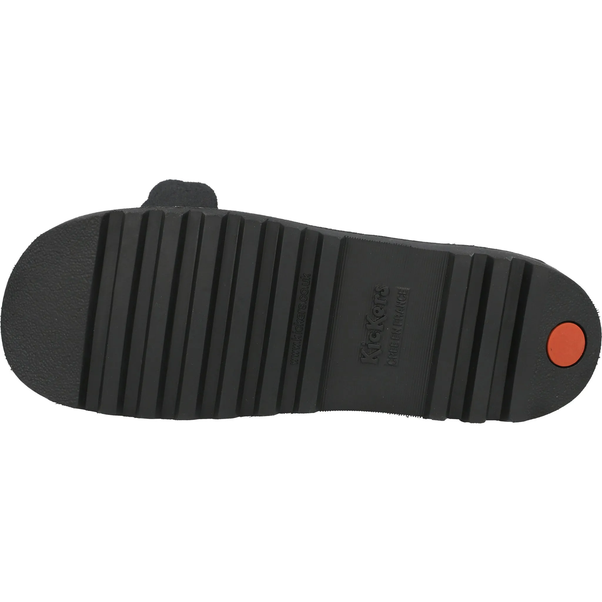 Kickers Kick Lo Black Leather School Shoes