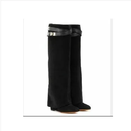 Knee-length Catwalk Fashion Women Boots Plus Size
