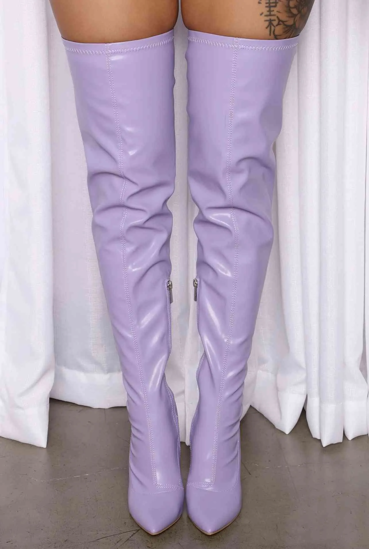 Lavender Upper West Side Over The Knee Boots
