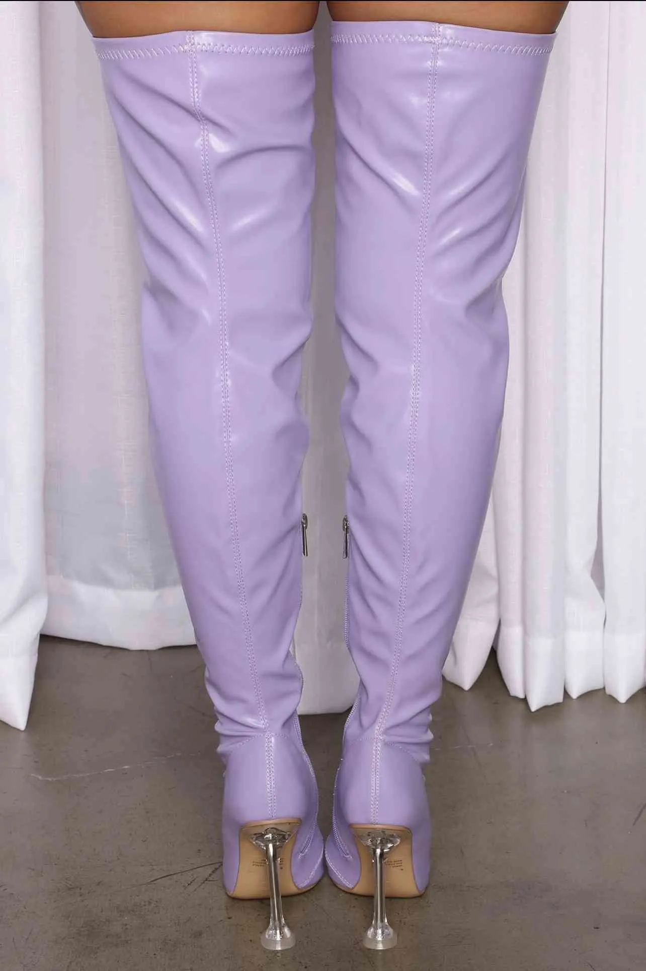 Lavender Upper West Side Over The Knee Boots