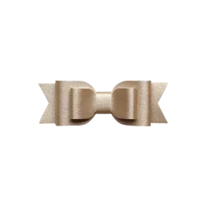 Layered Faux Leather Big Bow Clip