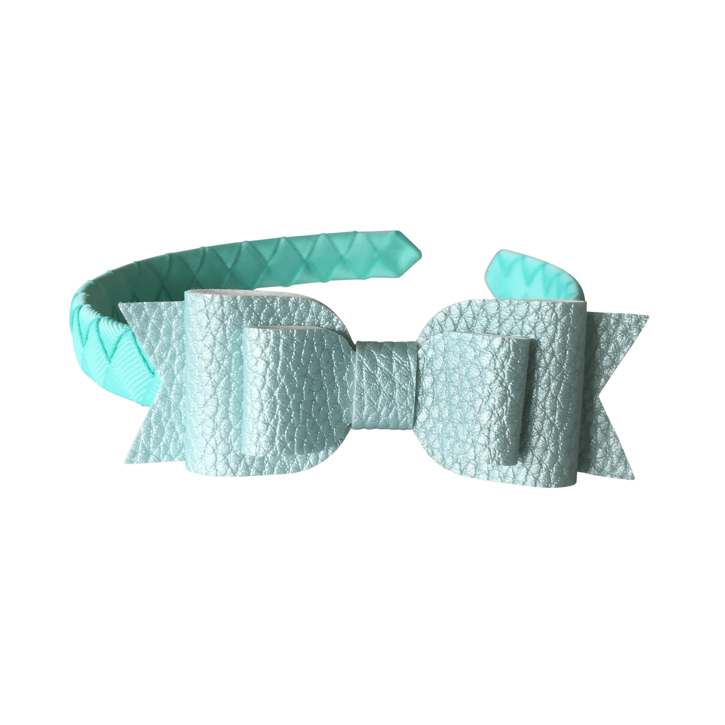 Layered Faux Leather Big Bow Headband