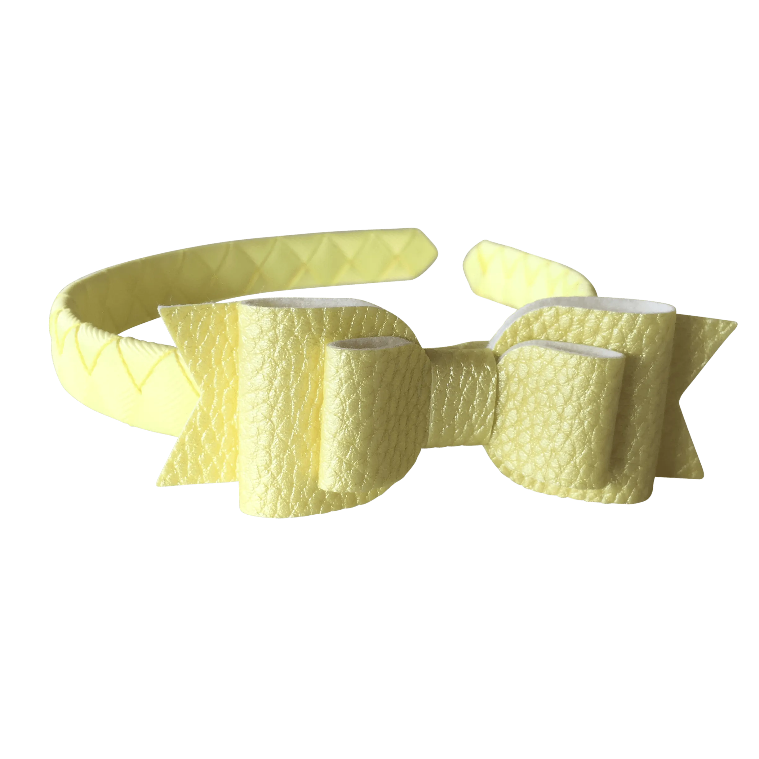 Layered Faux Leather Big Bow Headband