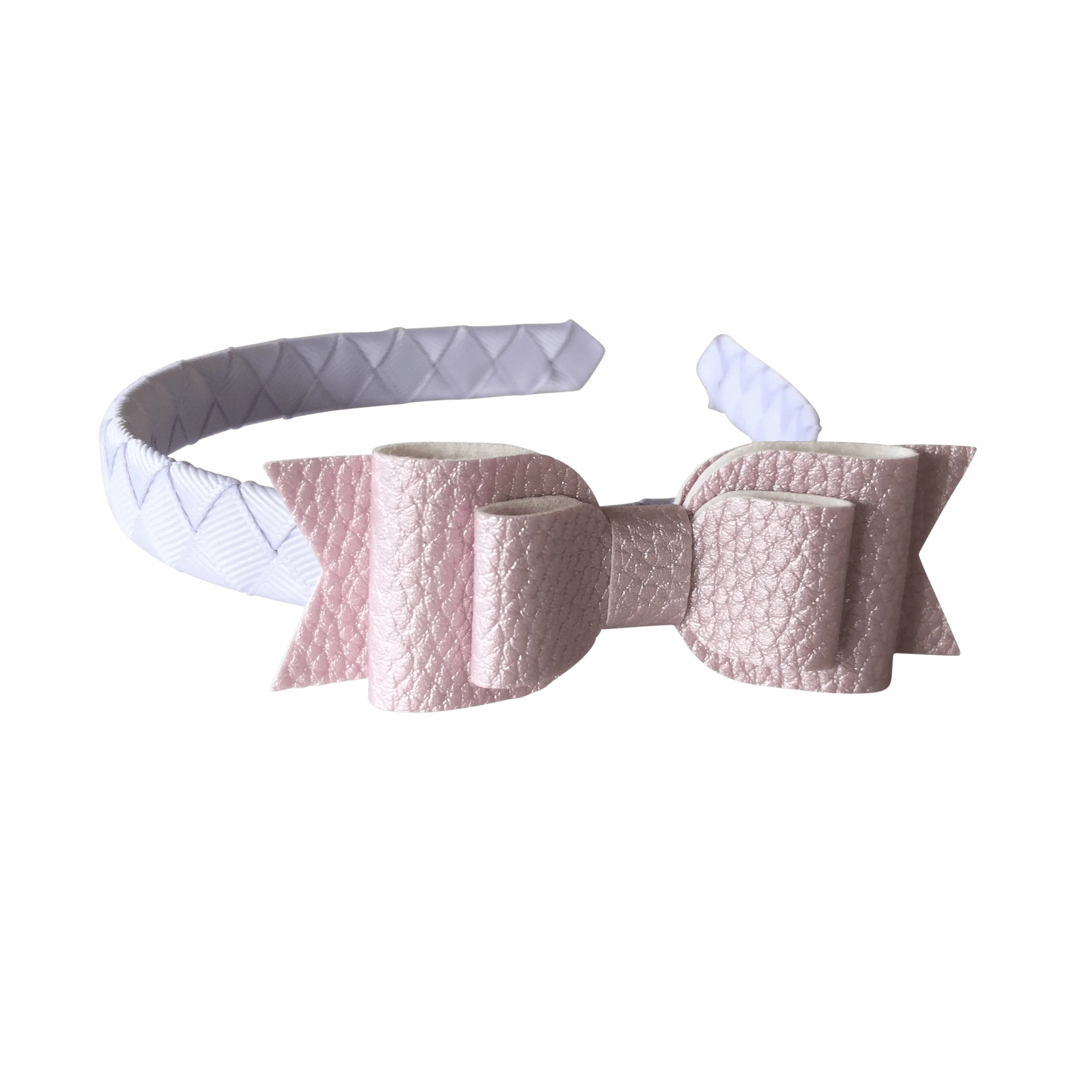 Layered Faux Leather Big Bow Headband