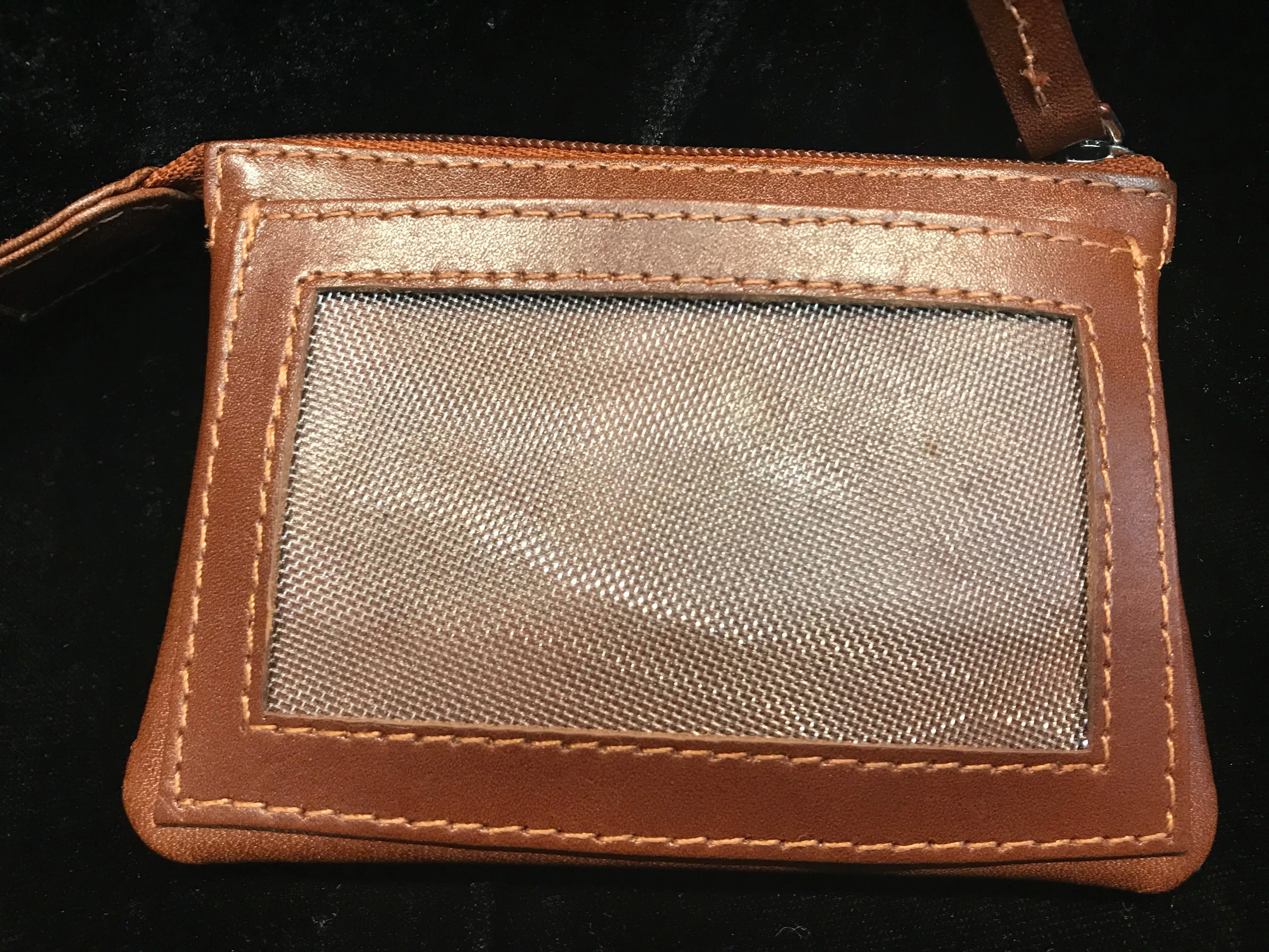 Leather Change Purse with a Celtic Eternity Knot ~ Brown