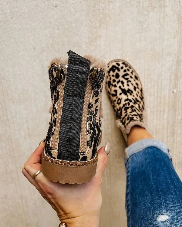 Leopard Ankle Boots